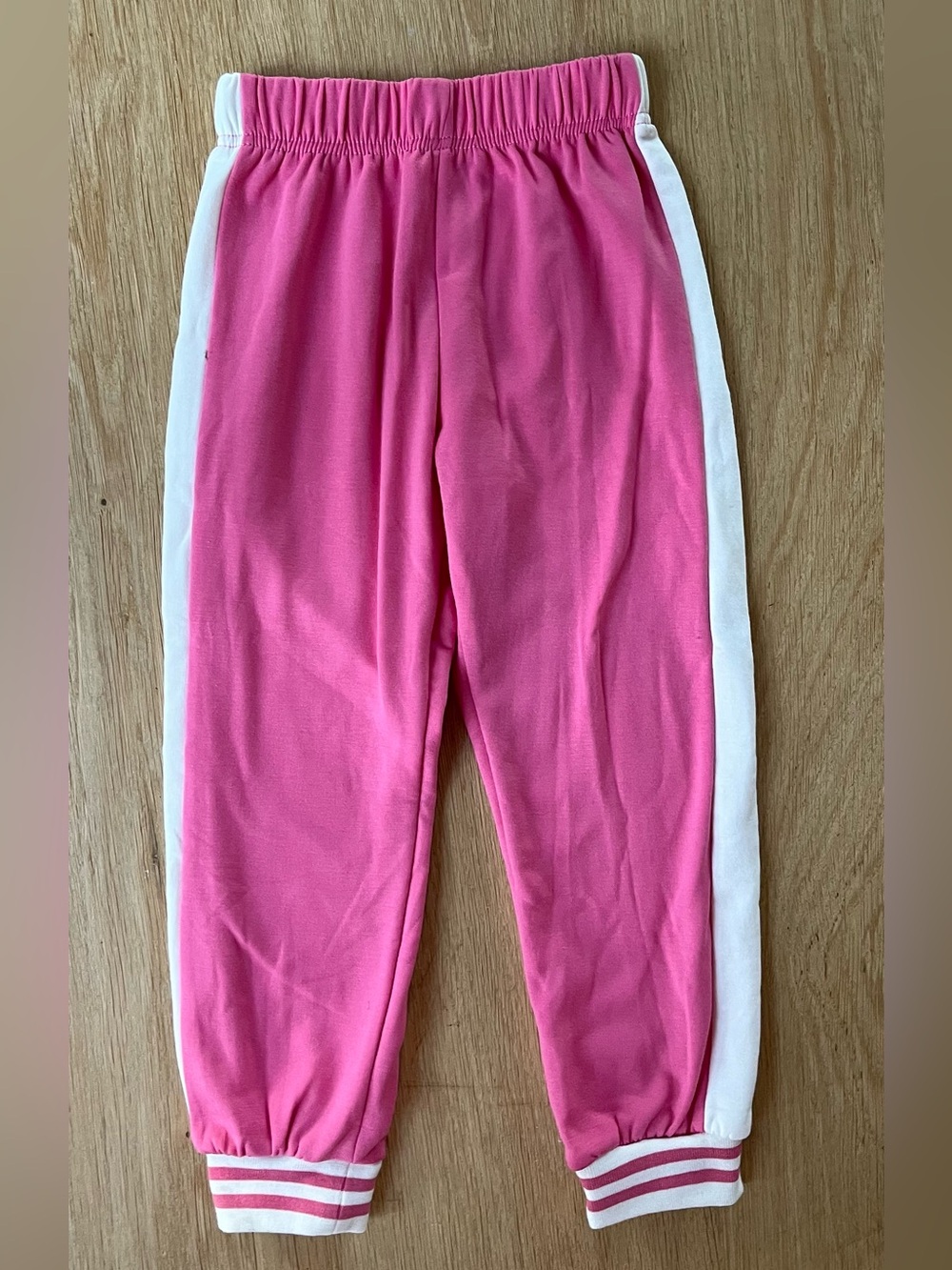 btween Pink Joggers with White Side Stripes